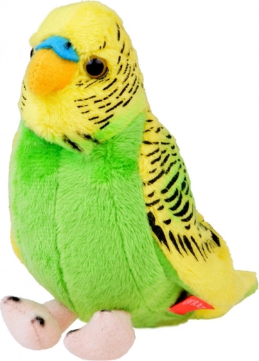 Loro periquito de peluche verde-amarillo