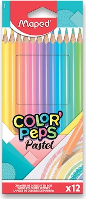 Lápices de colores MAPED Color'Peps Pastel 12 uds