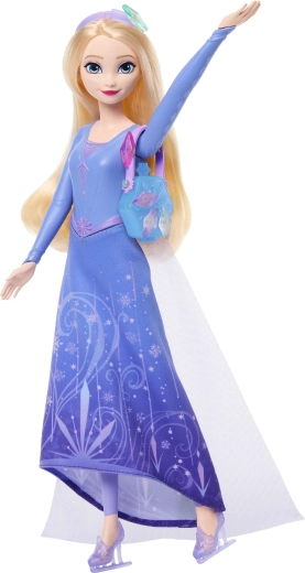 Muñeca Elsa con patines con cuerpo articulado