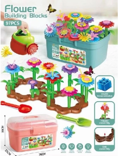 Juego de construcción de flores 97 piezas DIY