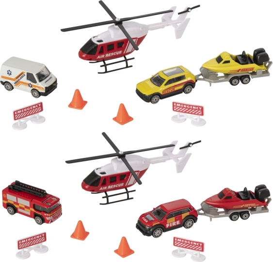 Equipo de rescate Teamsterz air & sea – set de vehículos de rescate