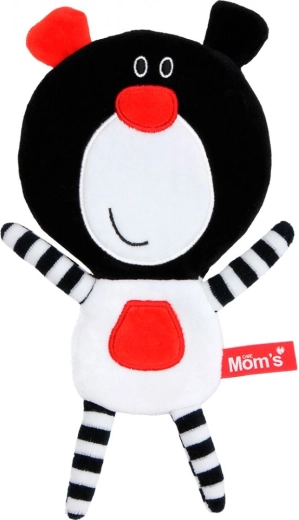 Osito de peluche crujiente para bebés – blanco y negro