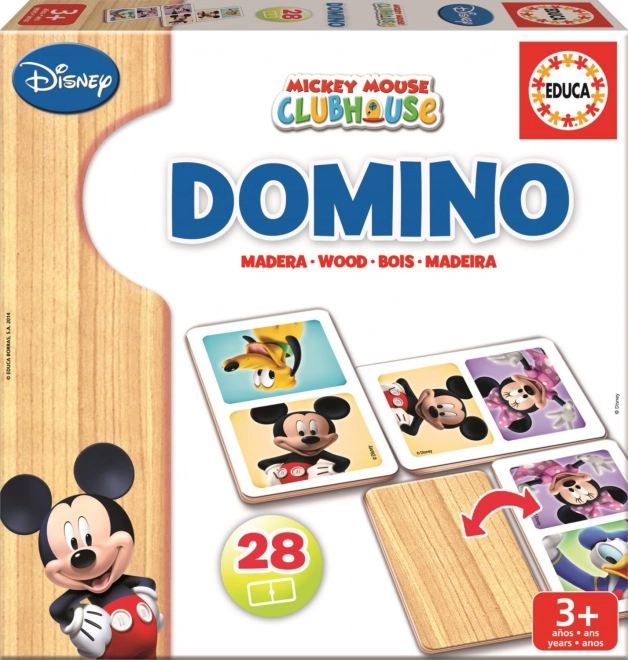 Dominó de madera Mickey y Minnie