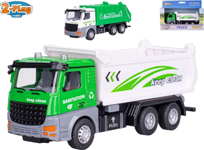 2-Play Traffic camión de basura con propulsión por retroceso 14,5 cm