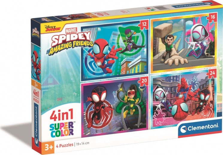 Puzzle 4 en 1 Spidey y sus increíbles amigos Clementoni