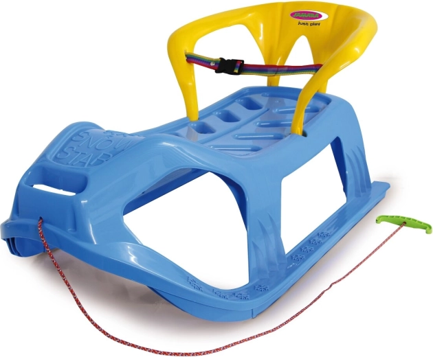 Trineo infantil Snow Play Snow-star 90 cm azul con respaldo