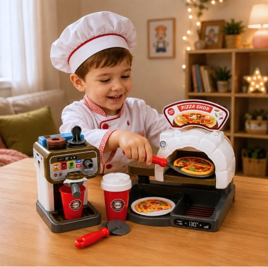 Diversión de juego de rol para pequeños cocineros