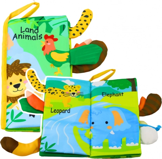 Libro educativo blando con animales para bebés