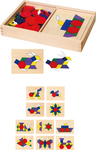Mosaico geométrico de madera VIGA, 148 piezas
