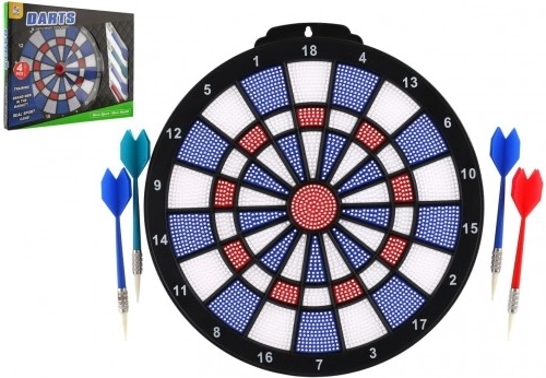 Diana electrónica de plástico con 4 dardos, diámetro 28 cm