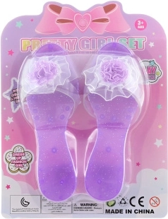 Pistolas de plástico moradas con flor - 1 pieza