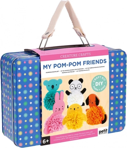Maletín creativo Animalitos de pompones de Petit Collage