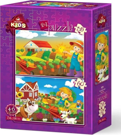 Puzzle Granjera 35 + 60 piezas