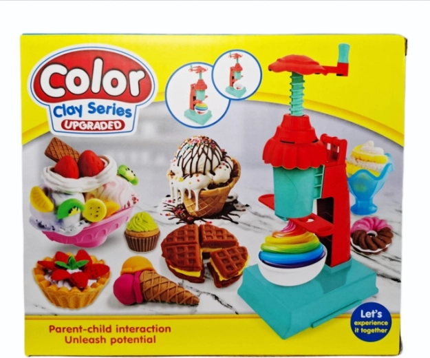 Set de plastilina para hacer postres con prensa