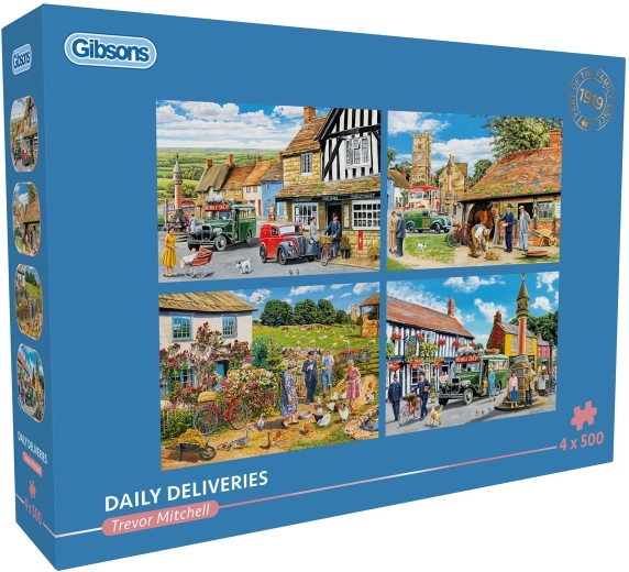 Puzzle Gibsons Entregas diarias 4×500 piezas