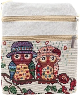 Bolso bandolera con motivo de búhos - 1 pieza