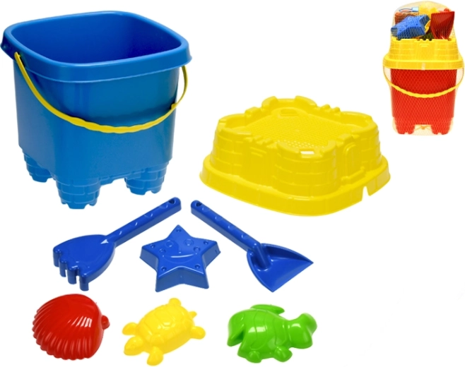 Set de arena con moldes 20 cm (4 uds) para niños a partir de 10 meses
