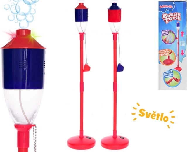 Máquina de burbujas de pie en forma de antorcha 132 cm