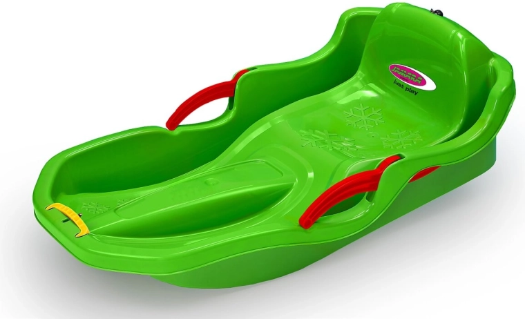 Trineo Bob Snow Play Comfort 80 cm verde con frenos manuales