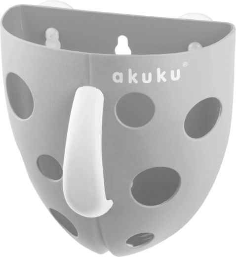 Cesta de plástico para juguetes de baño AKUKU gris