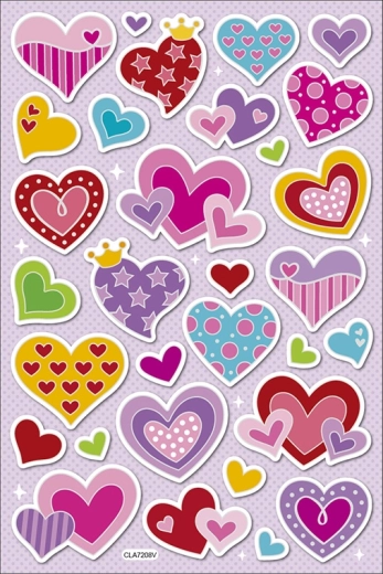 Pegatinas de corazones 30 uds.