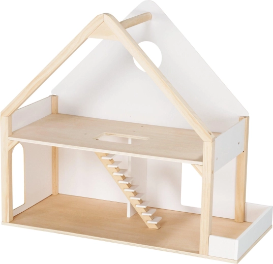 Casa de madera para muñecas de dos plantas