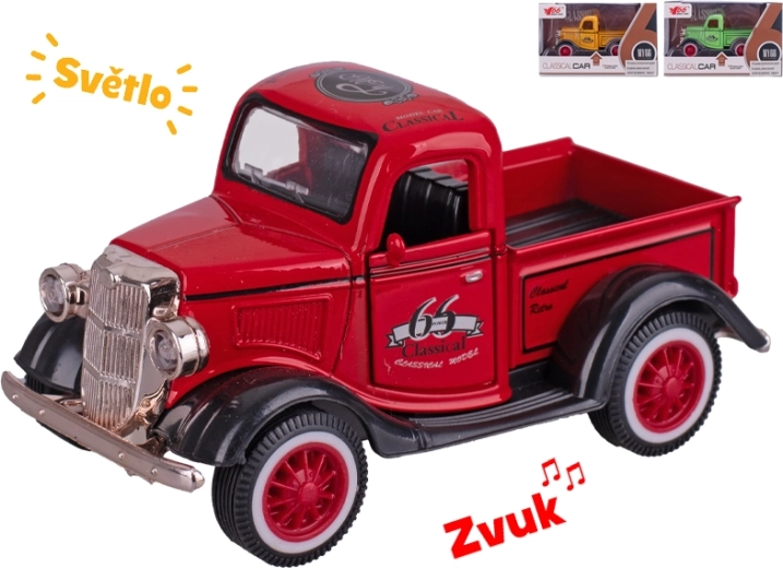 Modelo de coche metálico Old Timer de 11 cm con luz y sonido