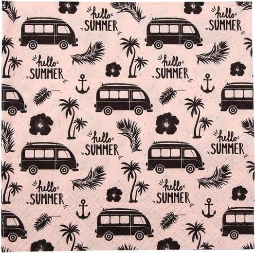 Servilletas de papel 33 × 33 cm con motivo de coche, 20 uds
