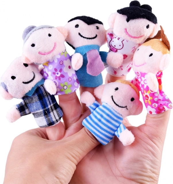 Set de marionetas de dedo Familia 6 uds.