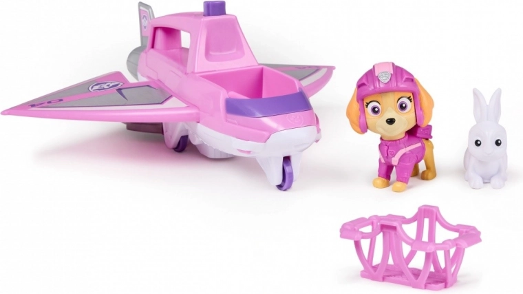 Figura de Skye y conejito en el paquete