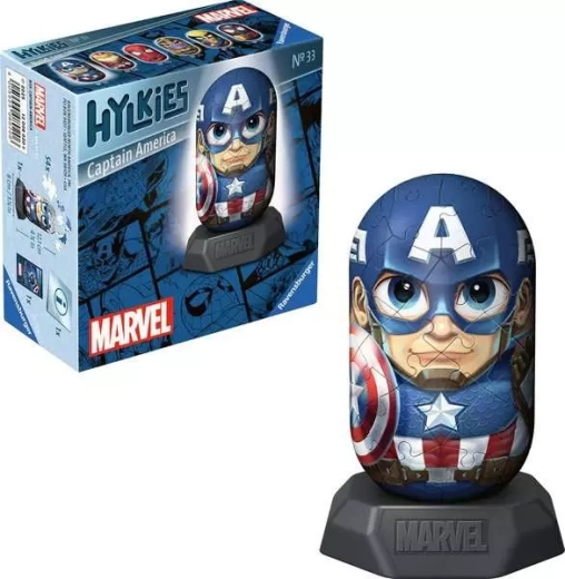 Ravensburger rompecabezas 3D Hylkies Marvel: Captain America 54 piezas