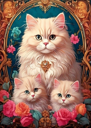 Puzzle Trío de gatitos 300 piezas BLUEBIRD