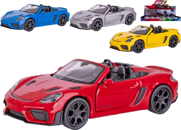Modelo metálico de coche Welly Porsche 718 Spyder RS con retrofricción (pull-back) 12 cm
