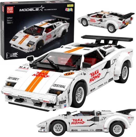 Coche deportivo con control remoto de bloques de construcción RC blanco 1384 piezas