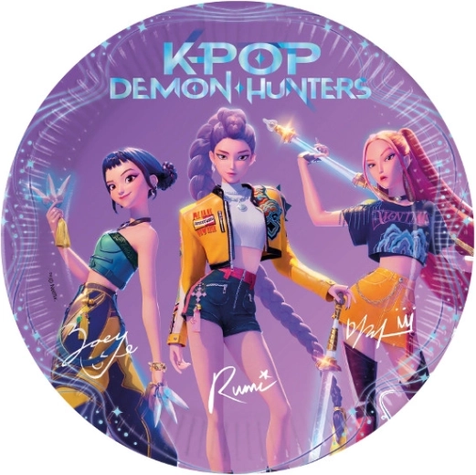 Platos de papel Demon hunters K-POP 23 cm (8 uds)