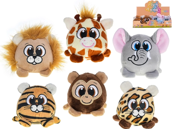 Animalito de safari de peluche de 10 cm: redondo y suave para bebés