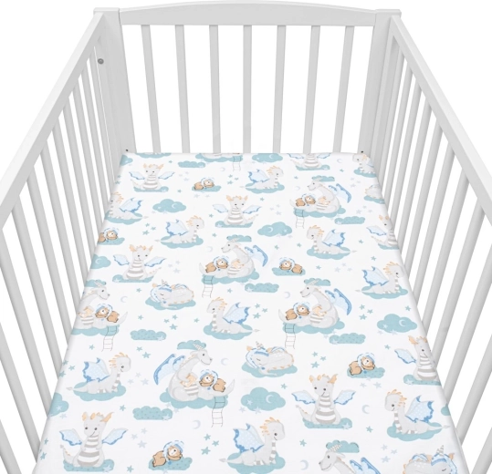 Sábana de algodón para cuna NEW BABY Dragón 120 × 60 cm