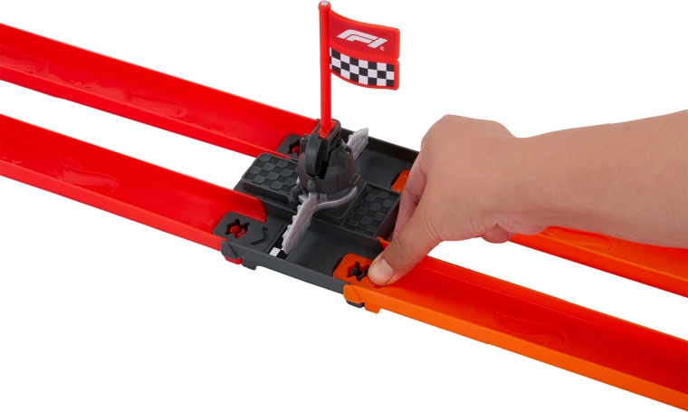 Módulo de meta con bandera a cuadros