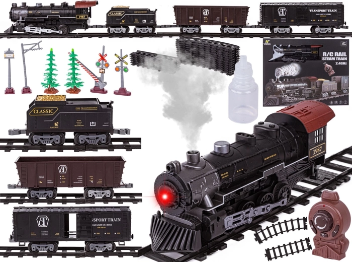 Ferrocarril eléctrico Fenfa con control remoto 2,4 GHz – tren de carga