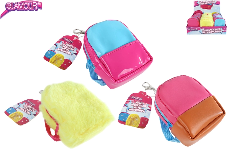 Mini mochila Glamour con colgante para llaves