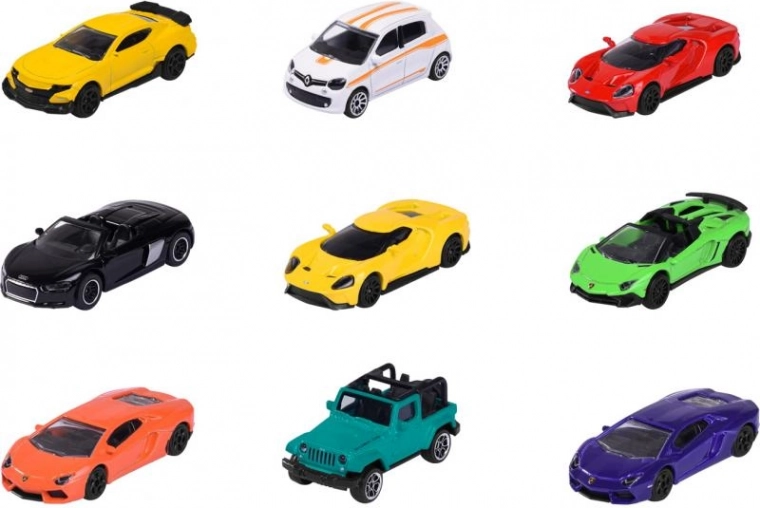 13 modelos de coches metálicos diferentes