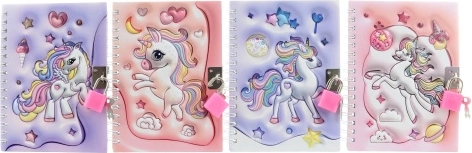 Diario con candado Unicornio