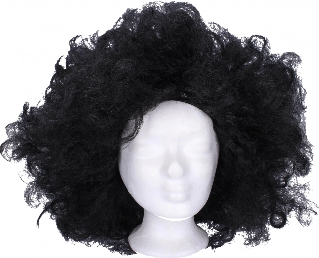 Peluca negra para carnaval y fiestas temáticas