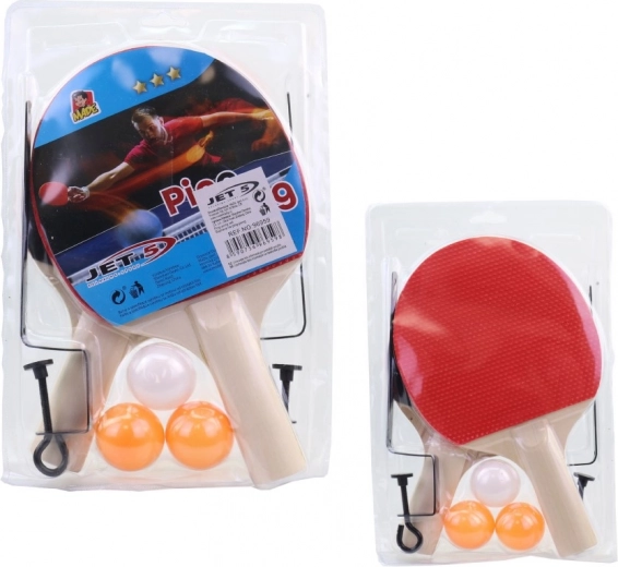 Set de pingpong con 3 pelotas y red