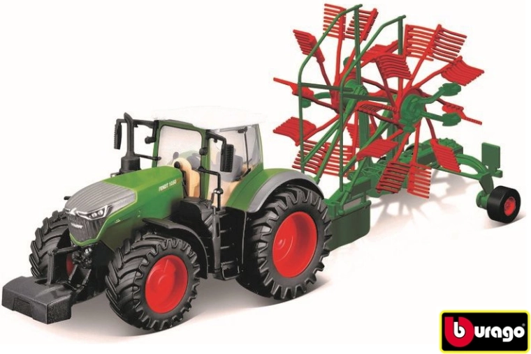 Fendt 1050 Vario con rastrillo de heno de 10 cm