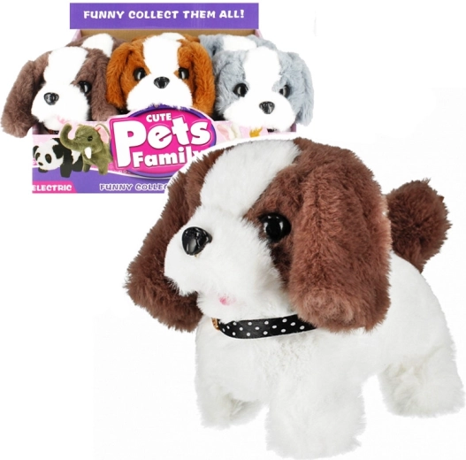 Perrito de peluche con luz y sonido