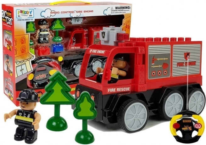 Coche de bomberos RC: kit de construcción con control remoto