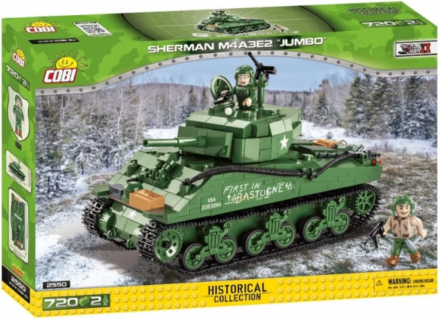 Kit de construcción del tanque COBI Sherman M4A3E2 Jumbo Cobra King (720 piezas)