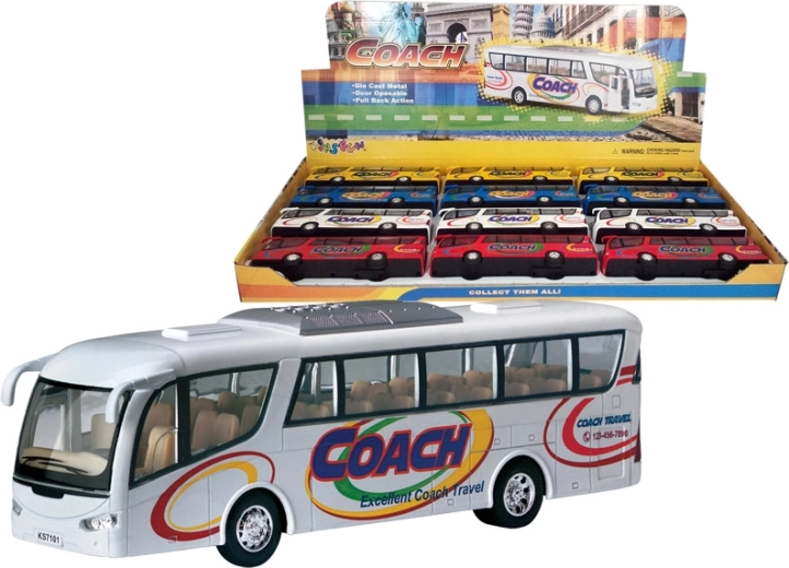 Modelo metálico de autobús con volante de inercia, 4 variantes