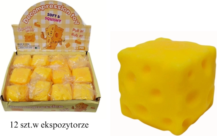 Queso antiestrés para apretar (cuadrado)